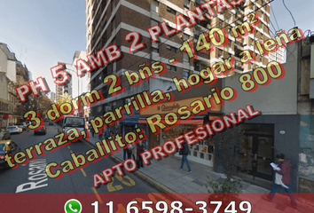 LUJOSO PH en Venta en Caballito 5 ambientes, 3 dormitorios, 2 baños, terraza, parrilla, hogar a leña 140 m2 - Rosario 800