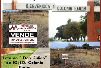 Terrenos en  Colonia Barón, La Pampa