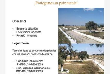 Lote de Terreno en  Cuztitla, Tizayuca