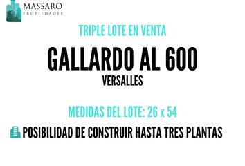 Terrenos en  Gallardo 630, Versalles, Ciudad De Buenos Aires, C1408, Ciudad Autónoma De Buenos Aires, Arg