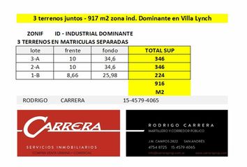 Terrenos en  Villa Lynch, Partido De General San Martín