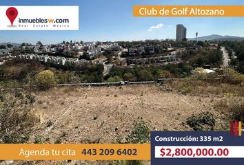 Lote de Terreno en  Paseo Altozano, Fraccionamiento Montaña Monarca I, Morelia, Michoacán De Ocampo, 58350, Mex