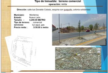 Lote de Terreno en  Calle Monte Calvario, Cumbres, Fraccionamiento Urbi Villa Del Rey, Monterrey, Nuevo León, 64102, Mex