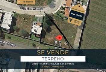 Venta de Terreno - Colonia San Lorenzo, Celaya Guanajuato VD-202211115