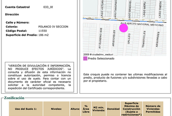 Lote de Terreno en  Villa Maria Estacionamientos, Calle Galileo, Polanco Nb, Polanco I Sección, Miguel Hidalgo, Ciudad De México, 11510, Mex