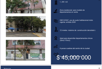 Lote de Terreno en  Obrera, Cuauhtémoc, Cdmx