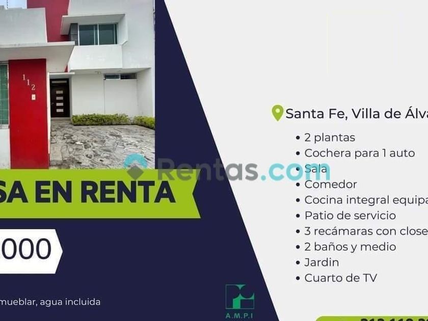 renta Casa en Santa Fe, Villa de Álvarez, Villa de Álvarez (RxzmSy)-  