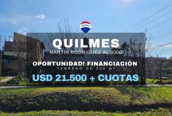 Terrenos en  Quilmes, Partido De Quilmes