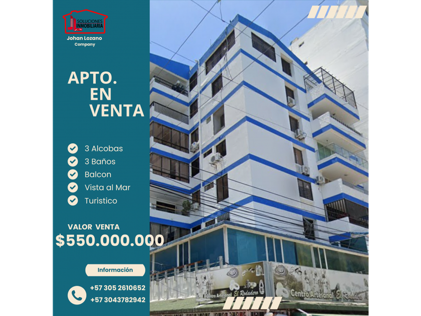 Apartamento en venta Rodadero Tradicional, Centro