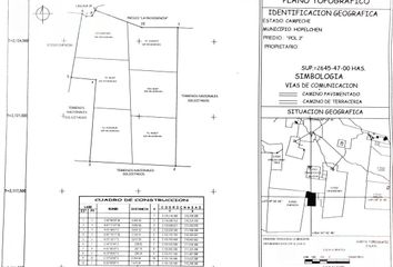 Lote de Terreno en  Hopelchén, Campeche