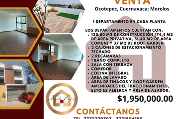 Departamento en  Ahuatepec, Cuernavaca, Morelos