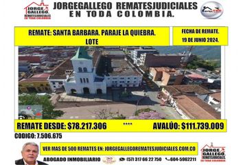 Lote de Terreno en  Santa Bárbara, Antioquia