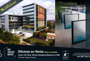 Oficina en  Boulevard Alfonso Zaragoza Maytorena 1980, Desarrollo Urbano Tres Ríos, Culiacán Rosales, Culiacán, Sinaloa, 80020, Mex