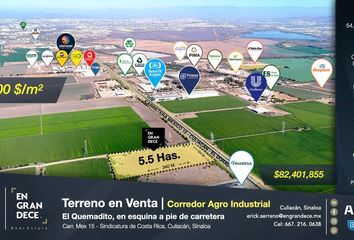 Lote de Terreno en  Carretera Culiacán - Eldorado 7000-7000, Culiacán, Sinaloa, 80395, Mex