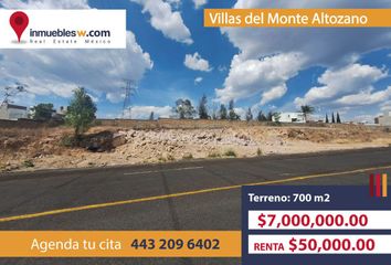 Lote de Terreno en  Avenida Villas Del Monte, Ejidal Santa María, Morelia, Michoacán De Ocampo, 58350, Mex