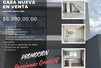 Casa en  Calle Benito Juárez, Condado De Asturias, Santiago, Nuevo León, 67315, Mex