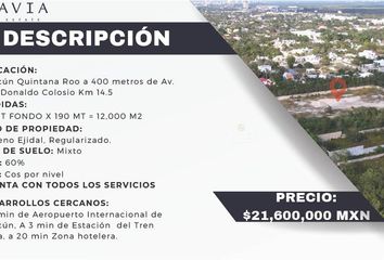 Lote de Terreno en  Alfredo V. Bonfil, Cancún, Quintana Roo