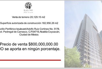 Lote de Terreno en  Periférico Boulevard Adolfo Ruíz Cortínez 5272, Pedregal De Carrasco, Coyoacán, Ciudad De México, 04700, Mex