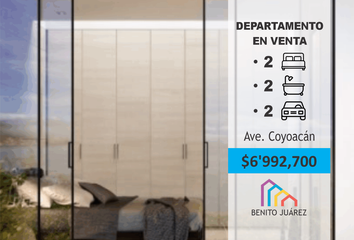 Departamento en  Avenida Coyoacán 1035, Del Valle Centro, Benito Juárez, Ciudad De México, 03100, Mex