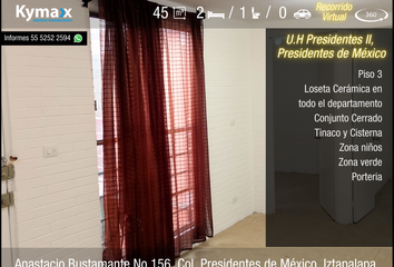 Departamento en  Calle Santa Cruz 241-275, Presidentes De México, Iztapalapa, Ciudad De México, 09740, Mex