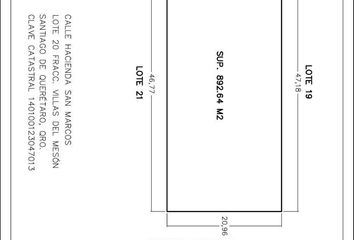 Lote de Terreno en  Avenida Hacienda De San Marcos 307-333, Villas Del Mesón, La Antigua Juriquilla, Querétaro, 76226, Mex