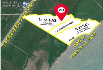 Lote de Terreno en  Puerto Morelos, Cancún