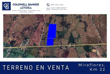 Lote de Terreno en  Carretera Villahermosa - Francisco Escárcega, Miraflores Primera Sección, Centro, Tabasco, 86265, Mex