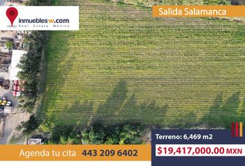 Lote de Terreno en  Carretera Morelia - Salamanca, Tarímbaro, Michoacán De Ocampo, 58880, Mex