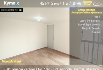 Departamento en  Avenida Calzada General Ignacio Zaragoza 1025, Agrícola Oriental, Iztacalco, Ciudad De México, 08500, Mex