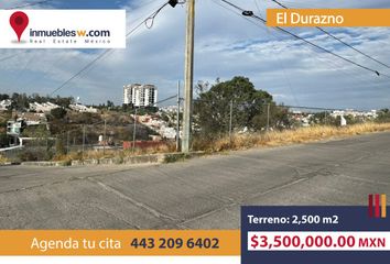 Lote de Terreno en  Calle Flor Del Durazno, El Durazno, Morelia, Michoacán De Ocampo, 58359, Mex