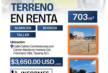 Lote de Terreno en  Avenida Abraham González 3462-3462, Francisco Villa, Tijuana, Baja California, 22615, Mex