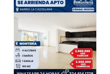 Apartamento en  Calle 61a, La Castellana, Comuna 8, Perímetro Urbano Montería, Centro, Córdoba, Rap Caribe, 230002, Colombia
