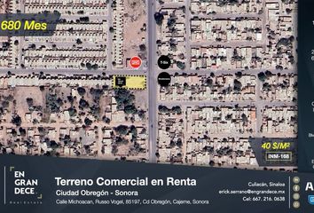Lote de Terreno en  Calle 23 Regimiento De Caballería, Ciudad Obregón, Cajeme, Sonora, 85198, México