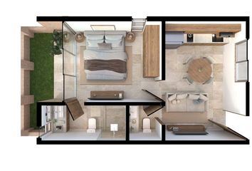 Departamento en  La Ceiba, Mérida, Mérida, Yucatán