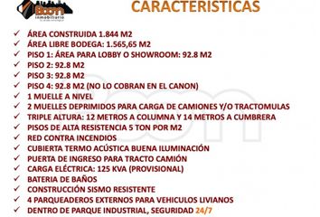 Warehouse for rent in Tocancipá, Villavicencio