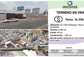 Lote de Terreno en  Vértice, Toluca