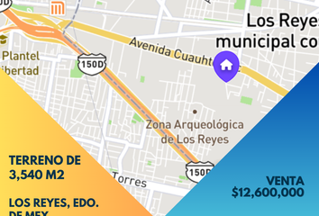 Lote de Terreno en  Calle Cantera 4, Los Reyes, Ampliación Los Reyes, La Paz, México, 56400, Mex