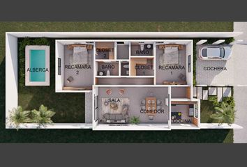 Casa en condominio en  Calle 21 66-78, Conkal, Yucatán, 97345, Mex