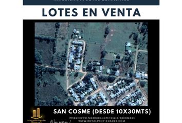 Terrenos en  San Cosme, Corrientes