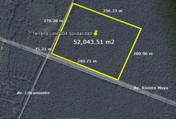 Lote de Terreno en  Avenida De Los Loros, Fraccionamiento Villas Del Sol, Solidaridad, Quintana Roo, 77723, Mex