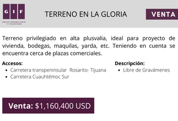 Lote de Terreno en  Calle Las Pilas 1-1, La Gloria, Tijuana, Baja California, 22645, Mex