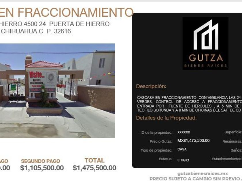 venta Casa en Puerta de Hierro I, Municipio de Chihuahua (GHO4460453)-  