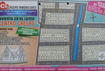 Terrenos en  Crespo, Entre Ríos
