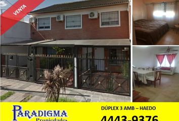 VELEZ SARFIELD 1200, HAEDO DUPLEX 3 AMB EN VENTA