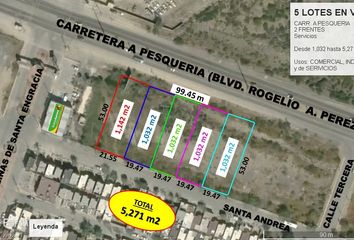 Lote de Terreno en  Santa Andrea, Fraccionamiento Santa Engracia, Pesquería, Nuevo León, 66650, Mex