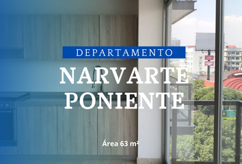 Departamento en  Narvarte Poniente, Benito Juárez, Cdmx