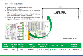 Lote de Terreno en  Calle 11 15 72, Galapa, Atlántico, Col