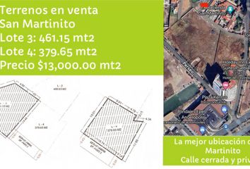 Lote de Terreno en  San Martinito, San Andrés Cholula, Puebla, México