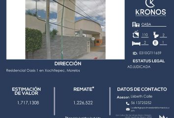 Casa en  Residencial Oasis 1 En Xochitepec, Morelos, Alta Tensión, San Miguel De La Unión, Chiconcuac, Morelos, México