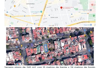 Lote de Terreno en  Tlaxcala 52, Roma Sur, Ciudad De México, Cdmx, México
